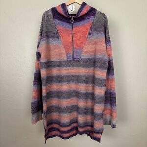 Anthropologie Daily Practice Half Zip Tunic Sweater